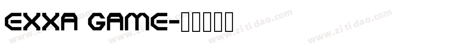 EXXA GAME字体转换